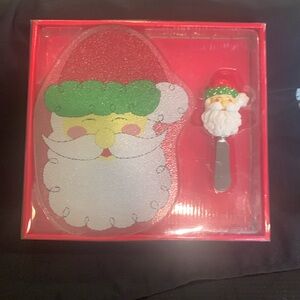 Holiday cheeseboard and spreader